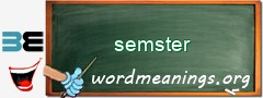 WordMeaning blackboard for semster